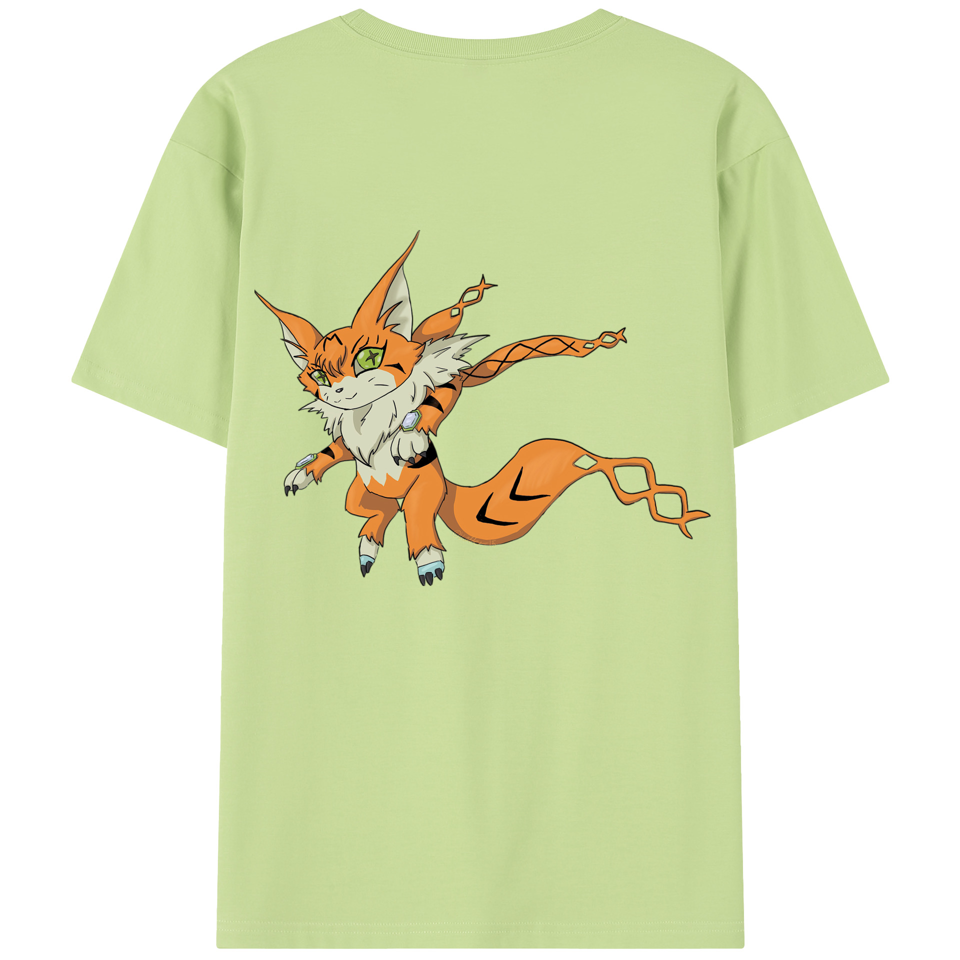 （画像用） Digimon デジタルモンスター/デジモン 綿100％半袖Tシャツ（背面プリント）